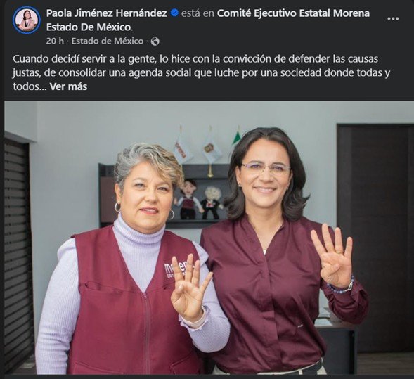 (Foto: redes, Dip. Paola Jiménez)